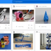 thingiverse Übersicht mit Objekten zum 3D-Drucken mit verschiedenen Rechten