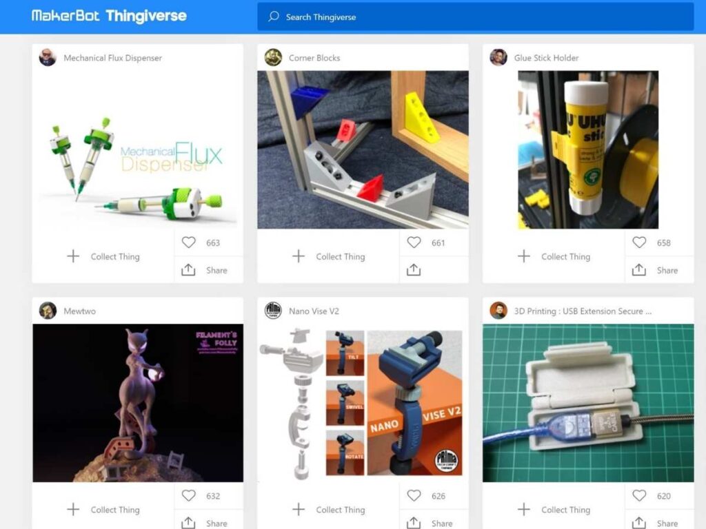 thingiverse search page