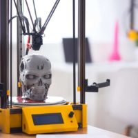 3d printer with a 3d printed skull