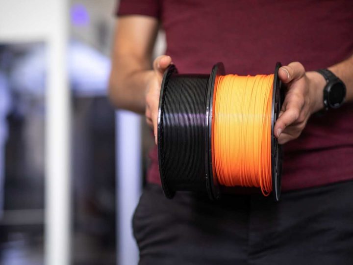 3d printer filament nicely rolled and tangled up spool
