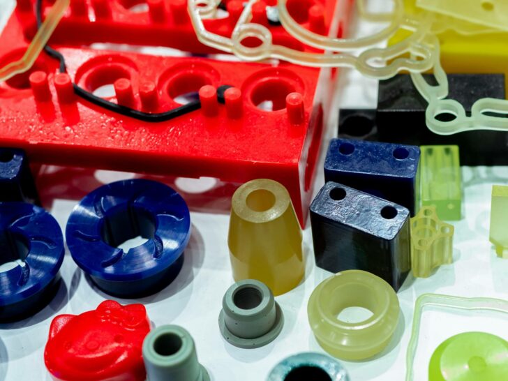 injection molded parts in different colors